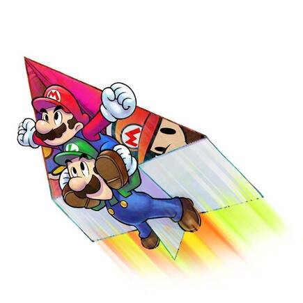 Paper Mario puede convertirse en un avión de papel para permitirnos sortear abismos y fosos de lava, aunque esta habilidad no la obtendremos hasta bien avanzada la aventura.